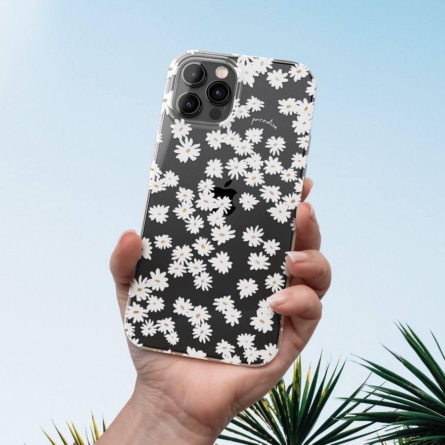 Gold Daisy case against blue sky